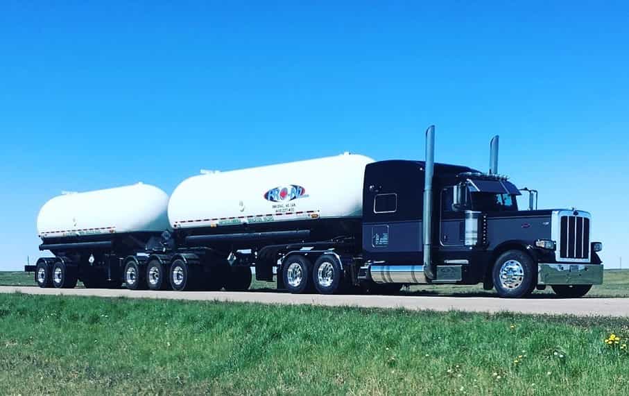 A ProN2 truck hauling two tanks of nitrogen
